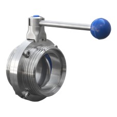 Затвор нержавеющий дисковый поворотный запорный приварной 12Х18Н9ТЛ ДУ 100 Ру 16 Арма-Пром